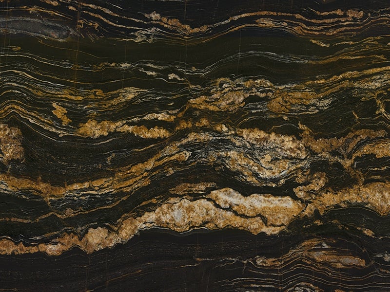 Black Fusion granite slab — catalogue material reference
