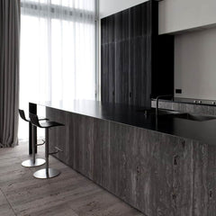 Black Travertine Slab