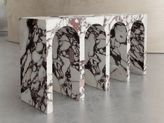 Calacatta Viola Marble Living Room Arch Shaped Console Table