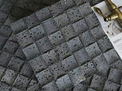 Curved Square Lava Rock Mosaic Tile
