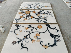 Flower Design Waterjet Pattern Floor