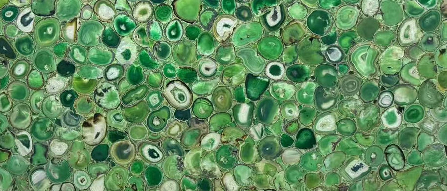 Green Agate Gemstone Slab