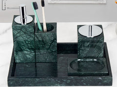 Hotel India Green Marble Bathroom Set