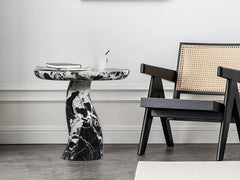 Napoleon Black Marble Side Table