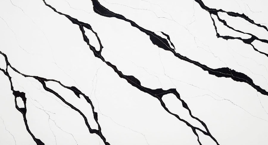 Engineered Panda White Quartz Slab