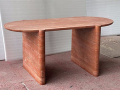 Red Travertine Dining Table