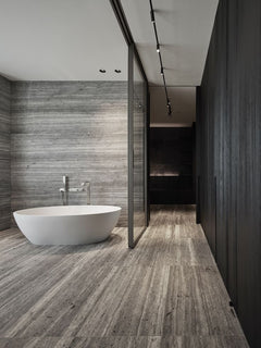 Silver Grey Travertine Slab
