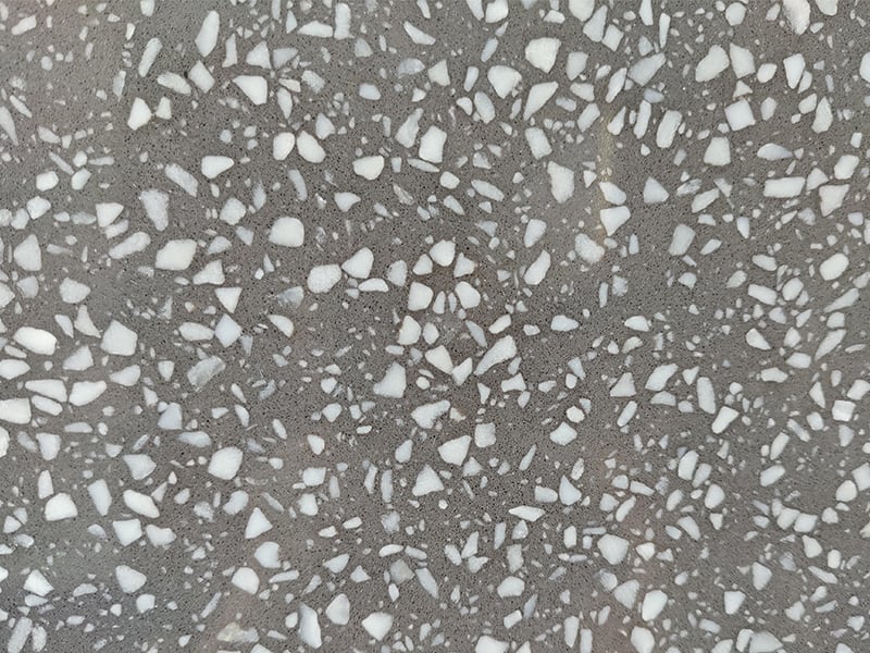 White Crystal Grey Terrazzo Slab